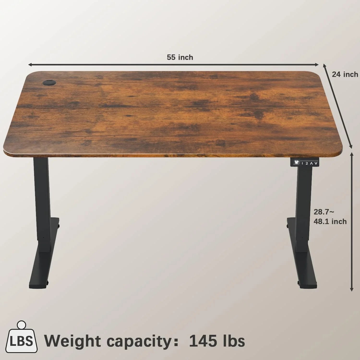 New Arrivals 55 x 24 Inches Electric Height Adjustable Standing Desk Large Sit Stand Up Desk Home Office Computer Desk Memory - Image 83