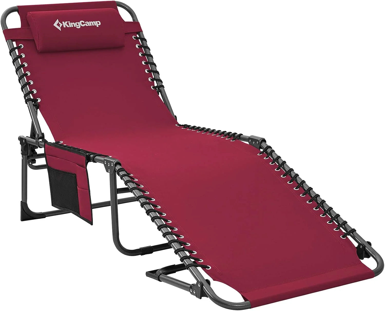 New Arrivals Oversized Tanning Chair, Extra-Wide Padded Folding Chase Lounge Chairs Portable Adjustable 5-Position 440lbs - Image 4
