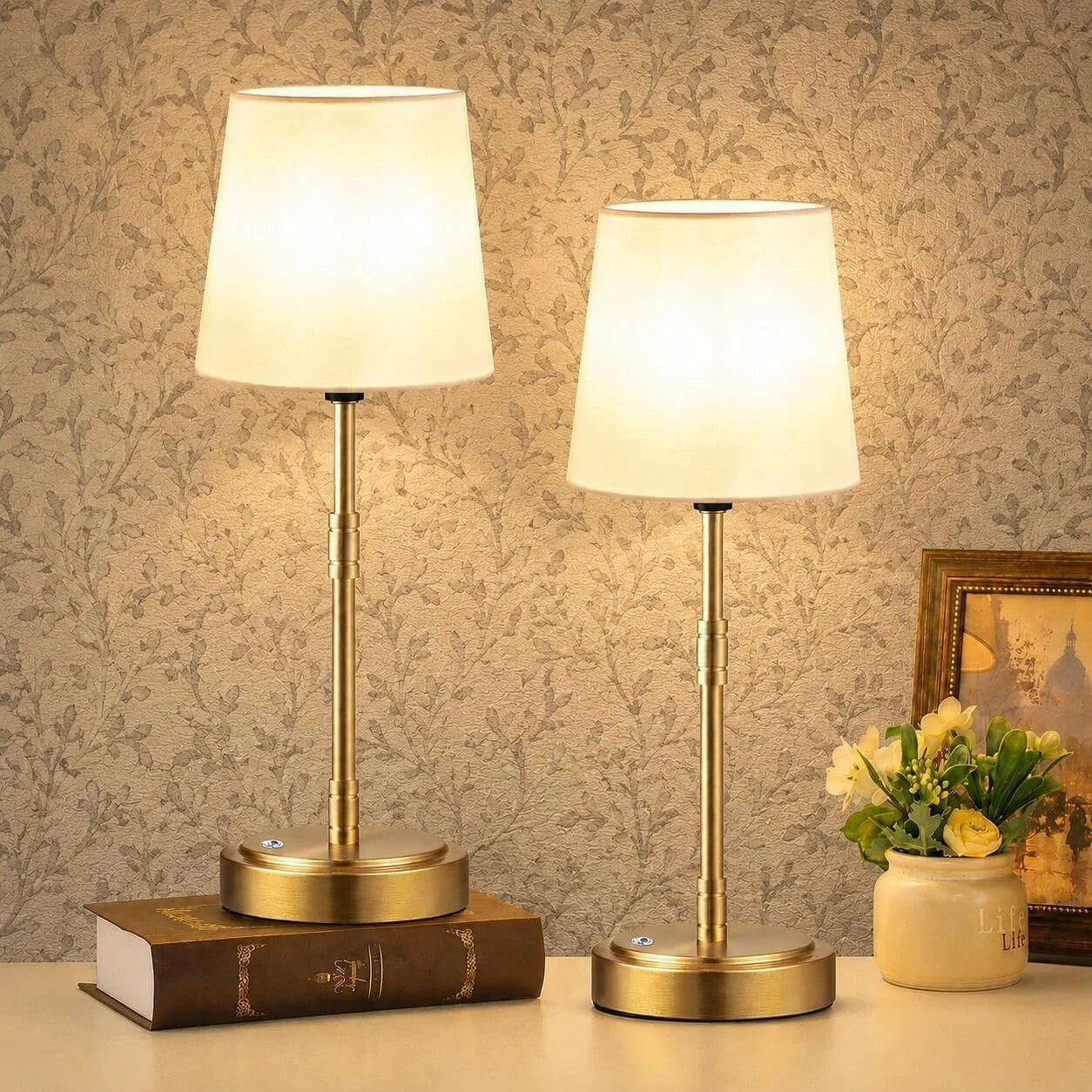 Cordless Table Lamps Set of 2 ¨C Battery Operated Lamp with 7500mAh Rechargeable Battery, Dimmable, Bulb Included bifanuoyard - Image 4