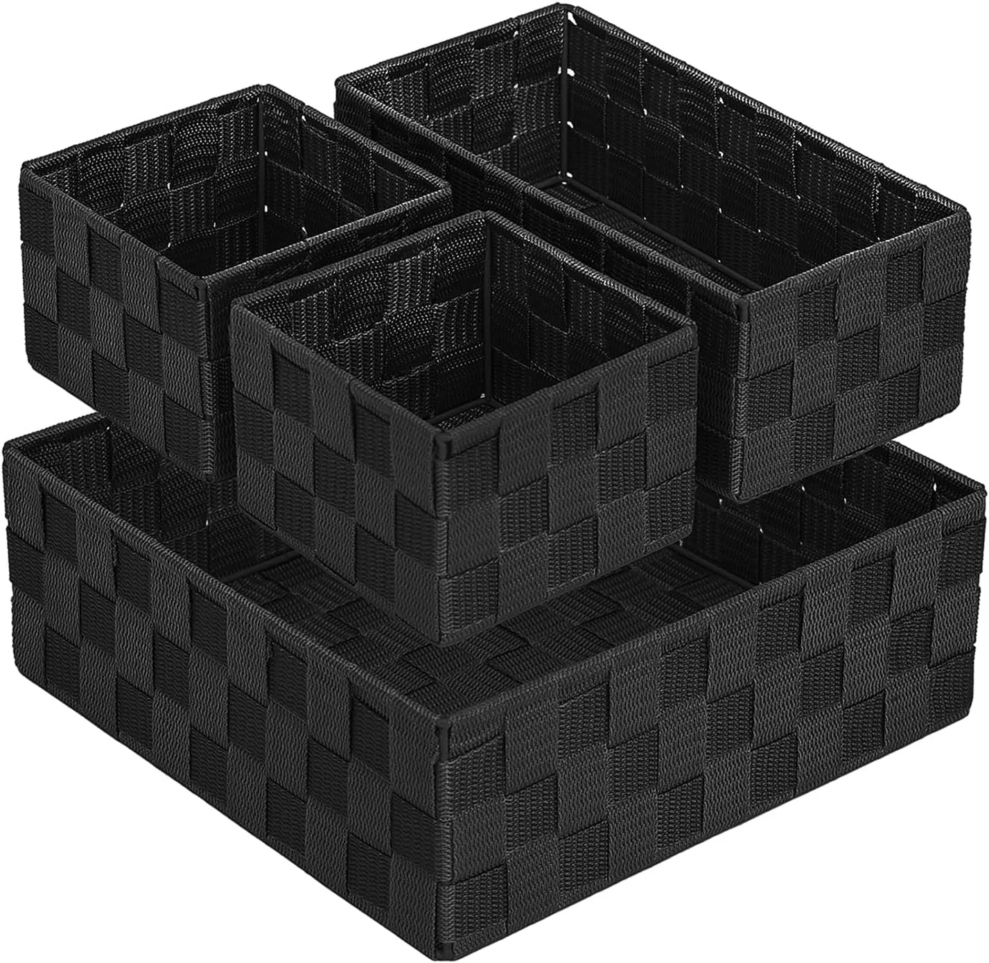 Woven Storage Baskets for Organizing 6 Pack, Large&Small Storage Cube Bins Set for Bathroom, Storage Boxes bifanuoyard - Image 2