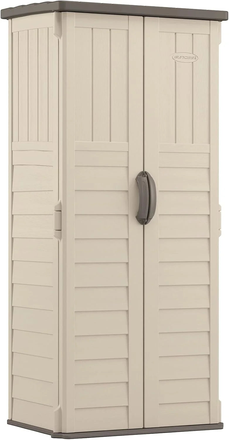 New Arrivals Vertical Outdoor Storage Shed with All-Weather Construction, Vanilla - Image 2