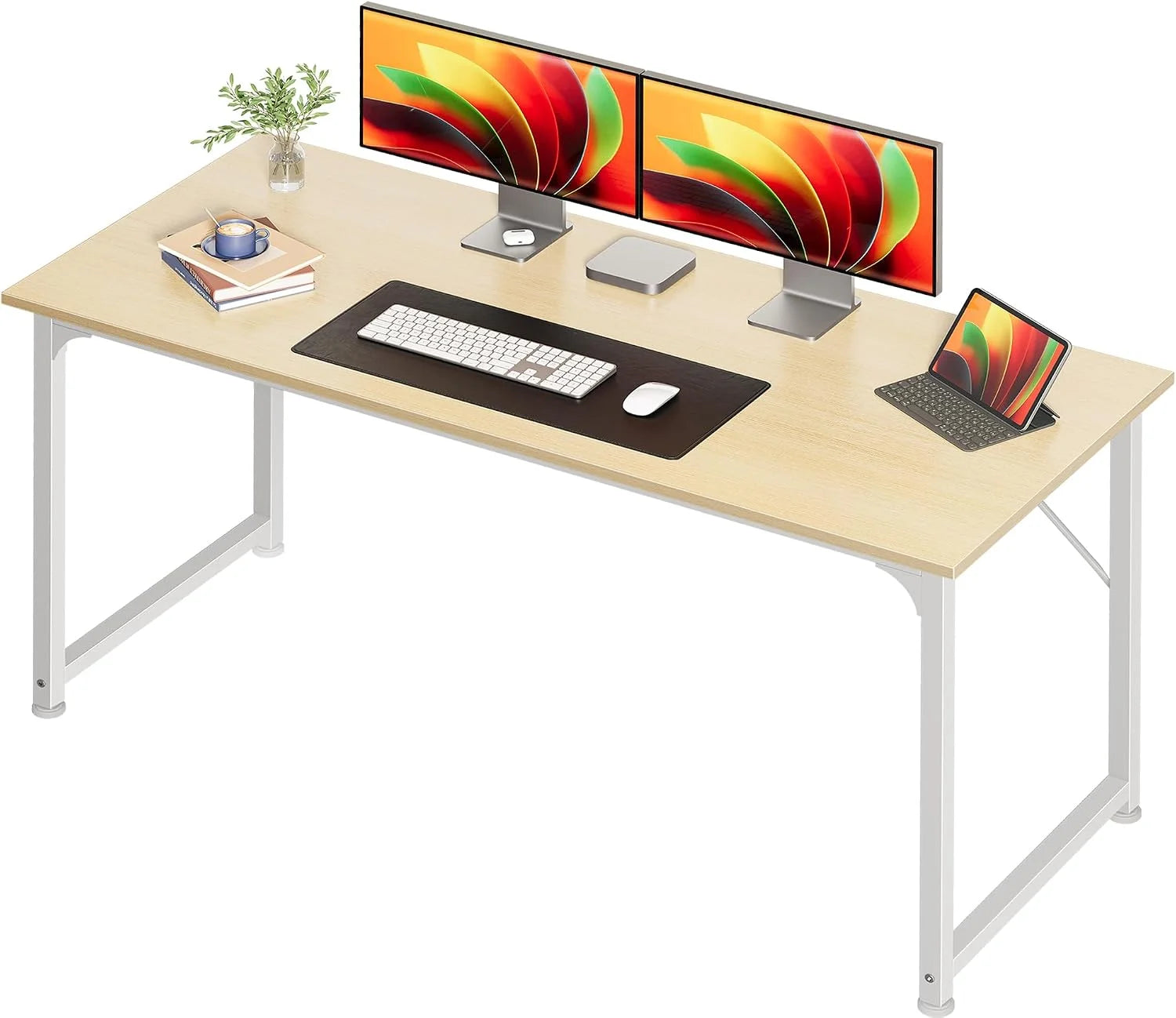 New Arrivals Computer Desk, 55 Inch Home Office Desk