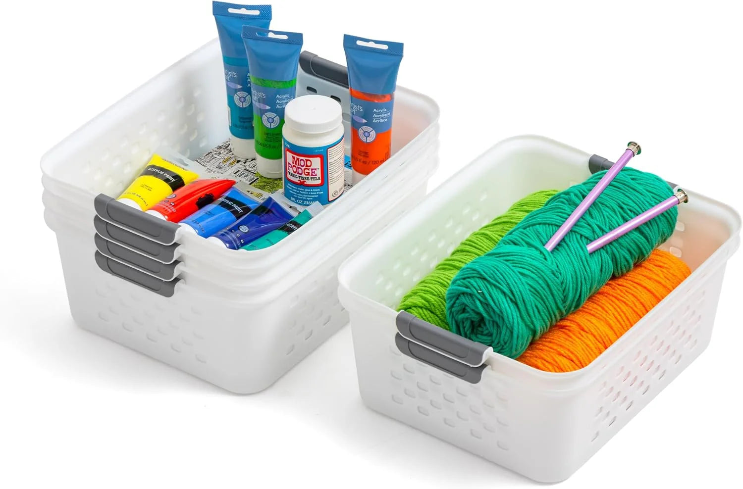 Small Plastic Storage Basket, Black, Organize pantry items, office supplies, crafts, accessories, and household bifanuoyard - Image 7