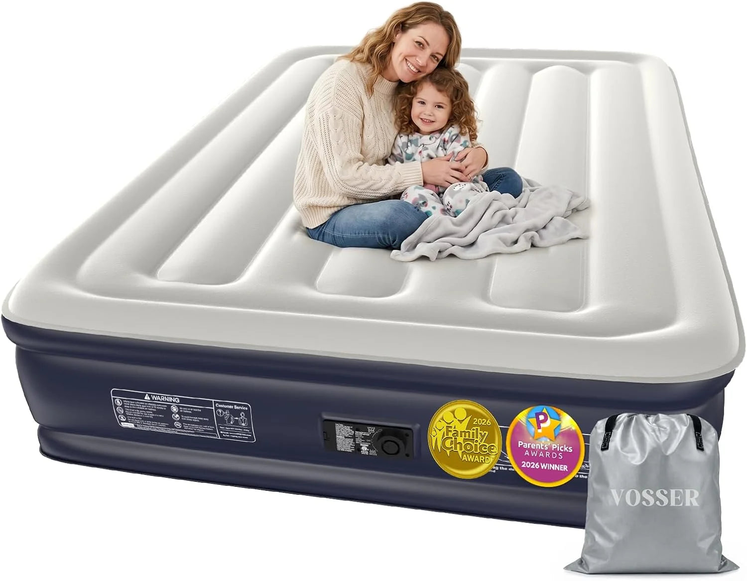 New Arrivals Air Mattress Queen with Built-in Pump, 18 Raised Inflatable Blow Up Mattress, Upgraded Heavy Duty Portable Air - Image 9
