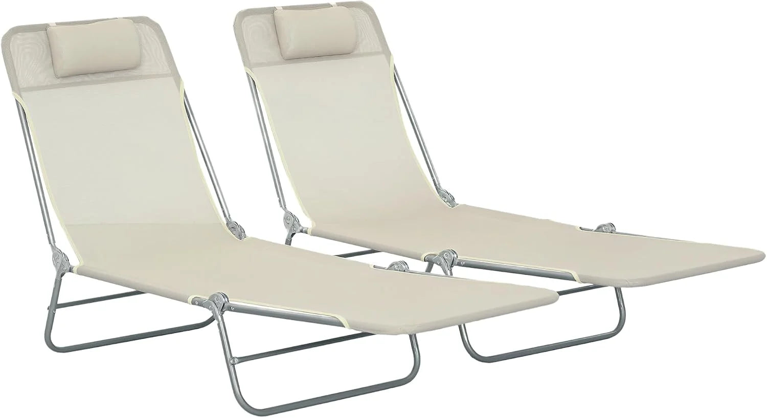 Outsunny Folding Chaise Lounge Chair, Pool Sun Tanning Chair bifanuoyard - Image 10