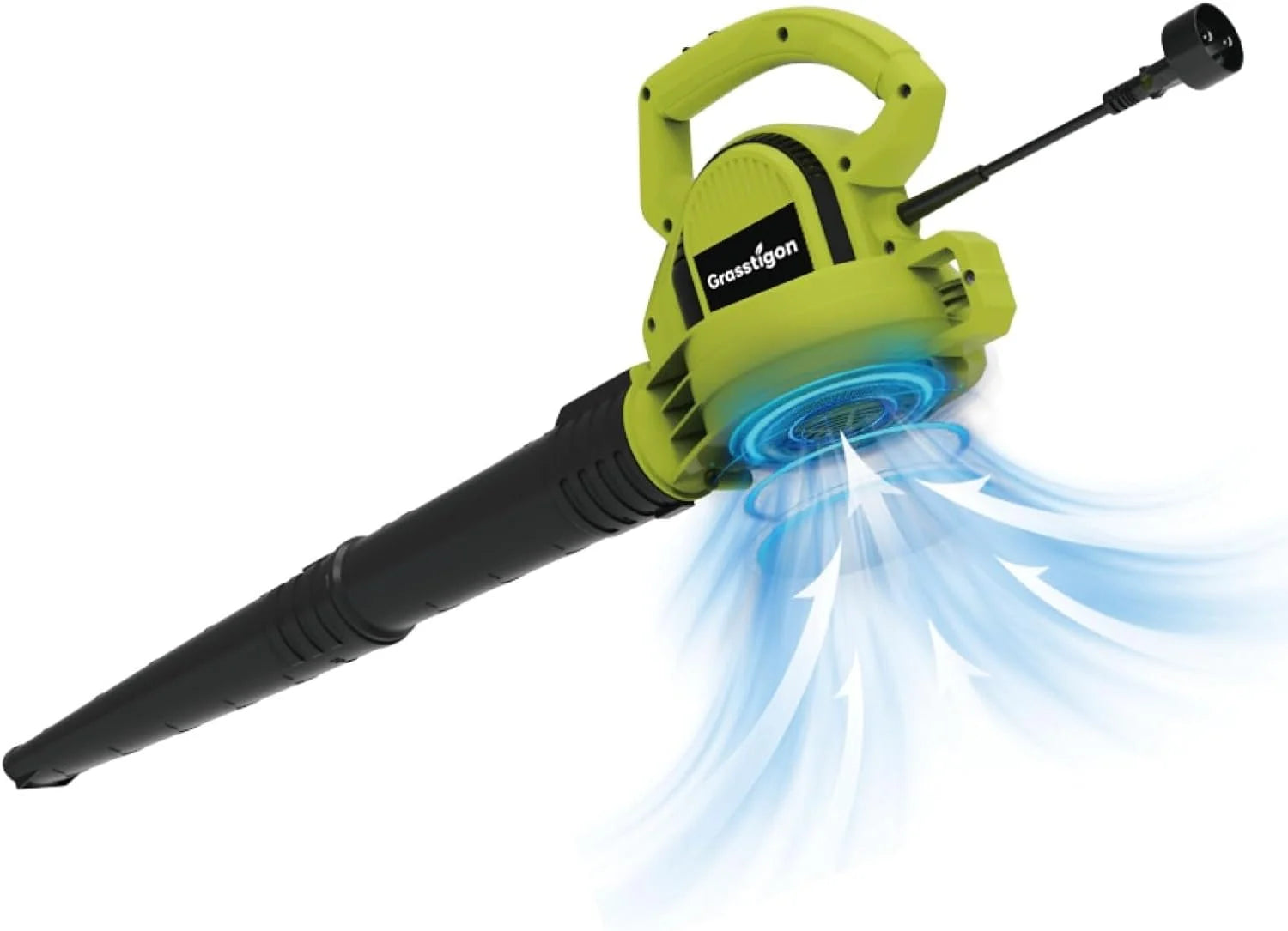 Grasstigon Electric Leaf Blower Corded, 7-Amp, 390CFM/ 210MPH, 2 Speed Modes, Powerful Lightweight Handheld Blowers for Lawn Care - Image 2