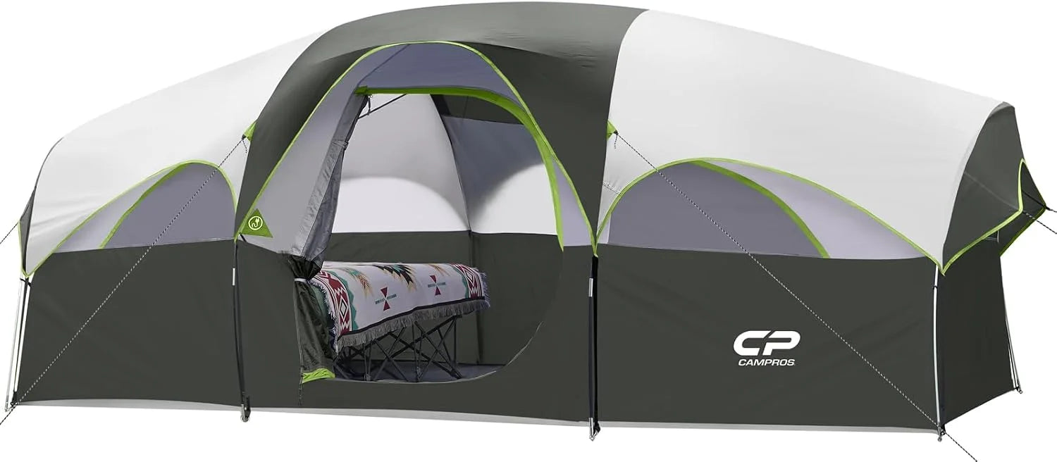 CAMPROS CP Tent 8 Person Camping Tents, Weather Resistant Family Tent, 5 Large Mesh Windows bifanuoyard - Image 2