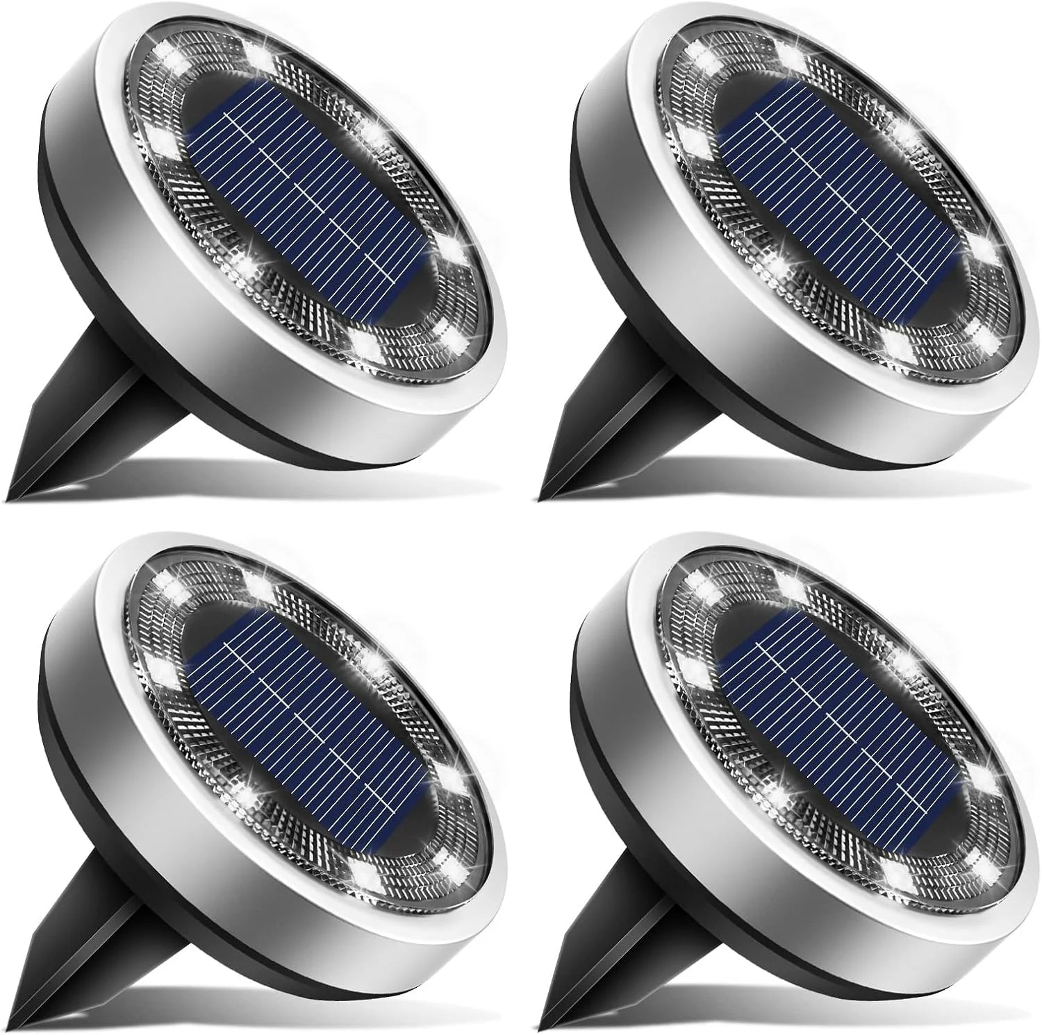 New Arrivals 16 Pack Solar Lights Outdoor Waterproof, 8 LED Solar Ground Lights – For Home Projects - Image 2