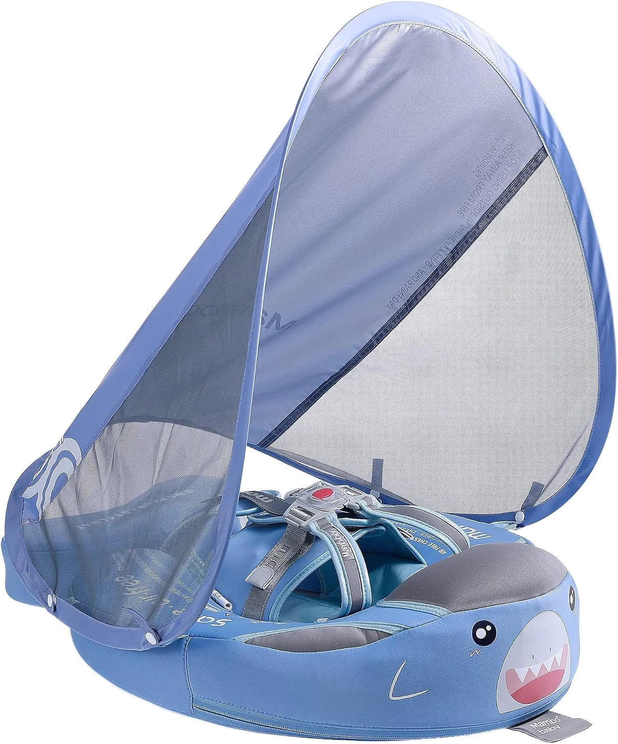Mambobaby Float Self-Inflating Baby Pool Floats Hammock with Canopy, Compressible Folding Baby Floating Bed bifanuoyard - Image 4