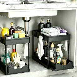 Alternative view of New Arrivals Sink Organizer 2 Pack, Bathroom Cabinet Organizer, 2 Tier Sliding Cabinet Basket Organizer Drawer, Baskets