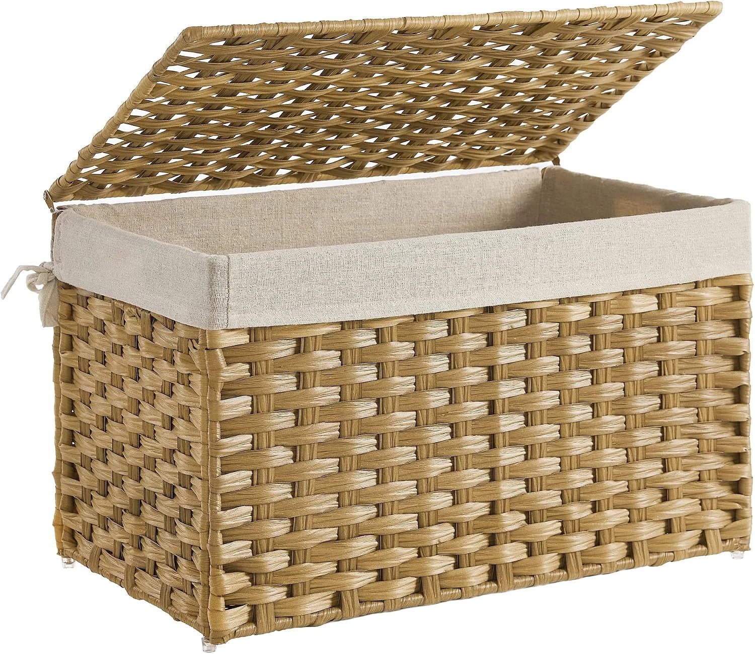 Storage Basket with Lid, 9.2 Gallon (35L), Foldable, Blanket Storage Bin with Handles - Image 8