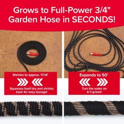 Alternative view of New Arrivals Hose 50 FT Copper Head Expandable Garden Hose, As Seen on TV, 360° swiveling pocket pivot connector