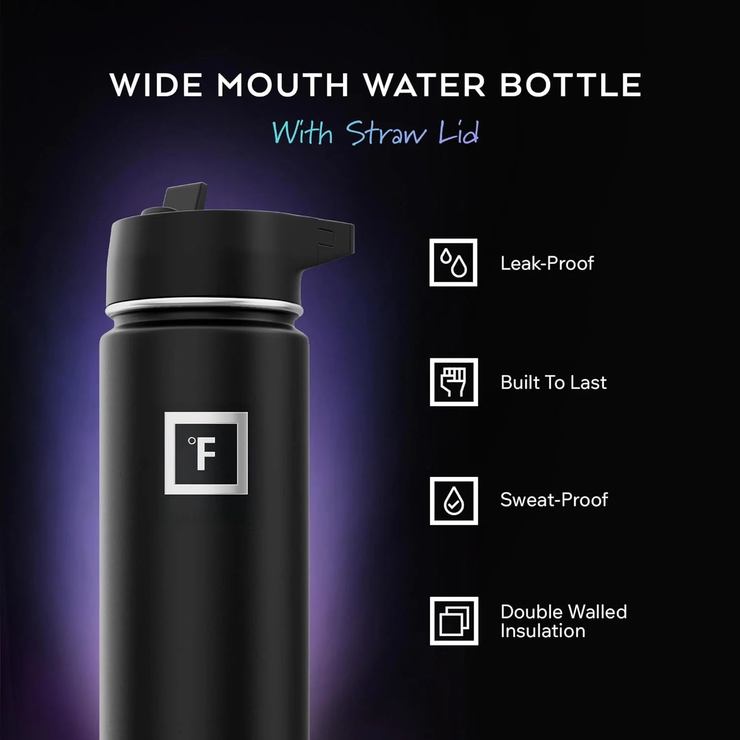 New Arrivals FLASK Camping & Hiking Hydration Flask with Straw