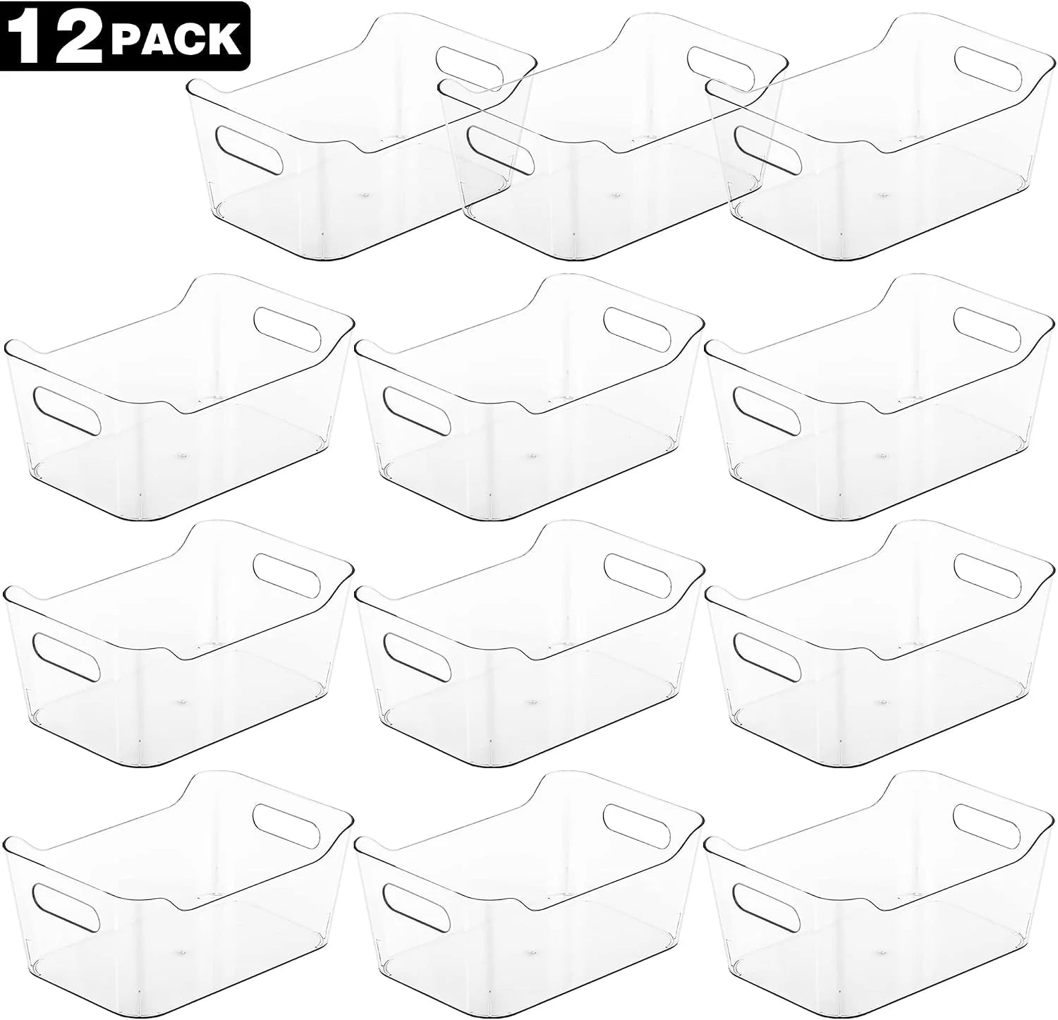Plastic Storage Bins, Multi-Use Organizer Bins, Pantry Organizer, Clear Storage Containers for Home - Image 4