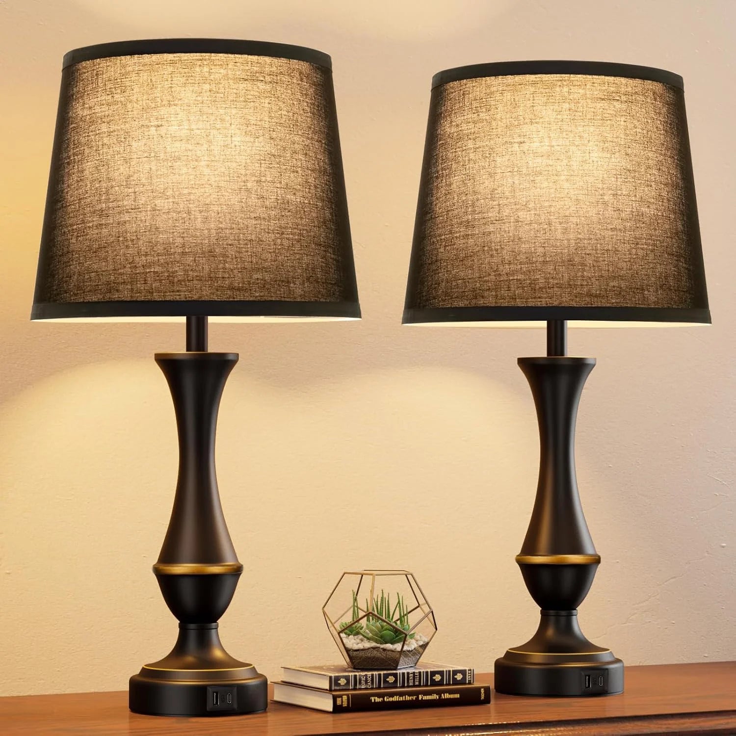 Seealle Touch Lamps for Nightstand, Dimmable, Bulb Included bifanuoyard - Image 2