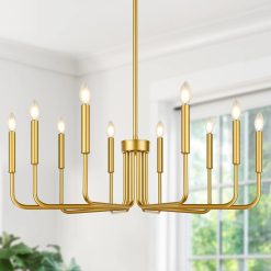 6-Light Farmhouse Chandelier for Dining Room Lighting Fixtures Hanging bifanuoyard