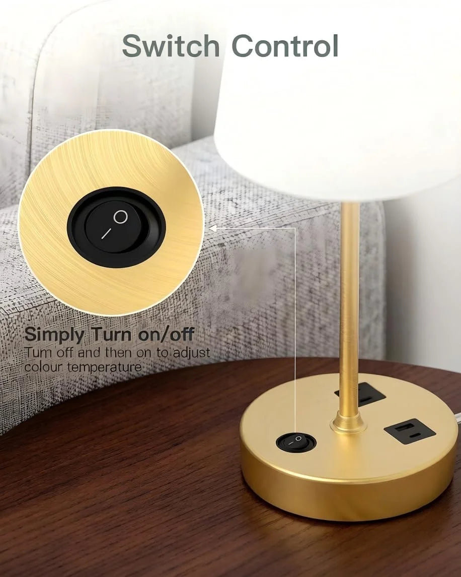 Addtam Bedroom Table Lamp, Dimmable bifanuoyard - Image 4
