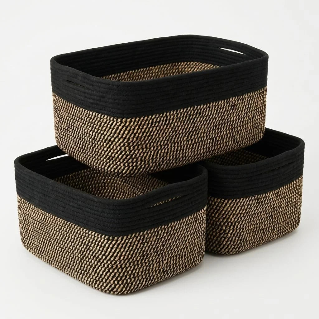 New Arrivals Storage Basket for Shelves 16.8”x13”x7.5”2 Pack, Large Storage Baskets, Soft Cotton Rope Woven Baskets - Image 4