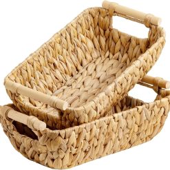 Alternative view of StorageWorks Wicker Baskets for Organizing, Water Hyacinth Storage Baskets, Wicker Storage Baskets for Shelves bifanuoyard