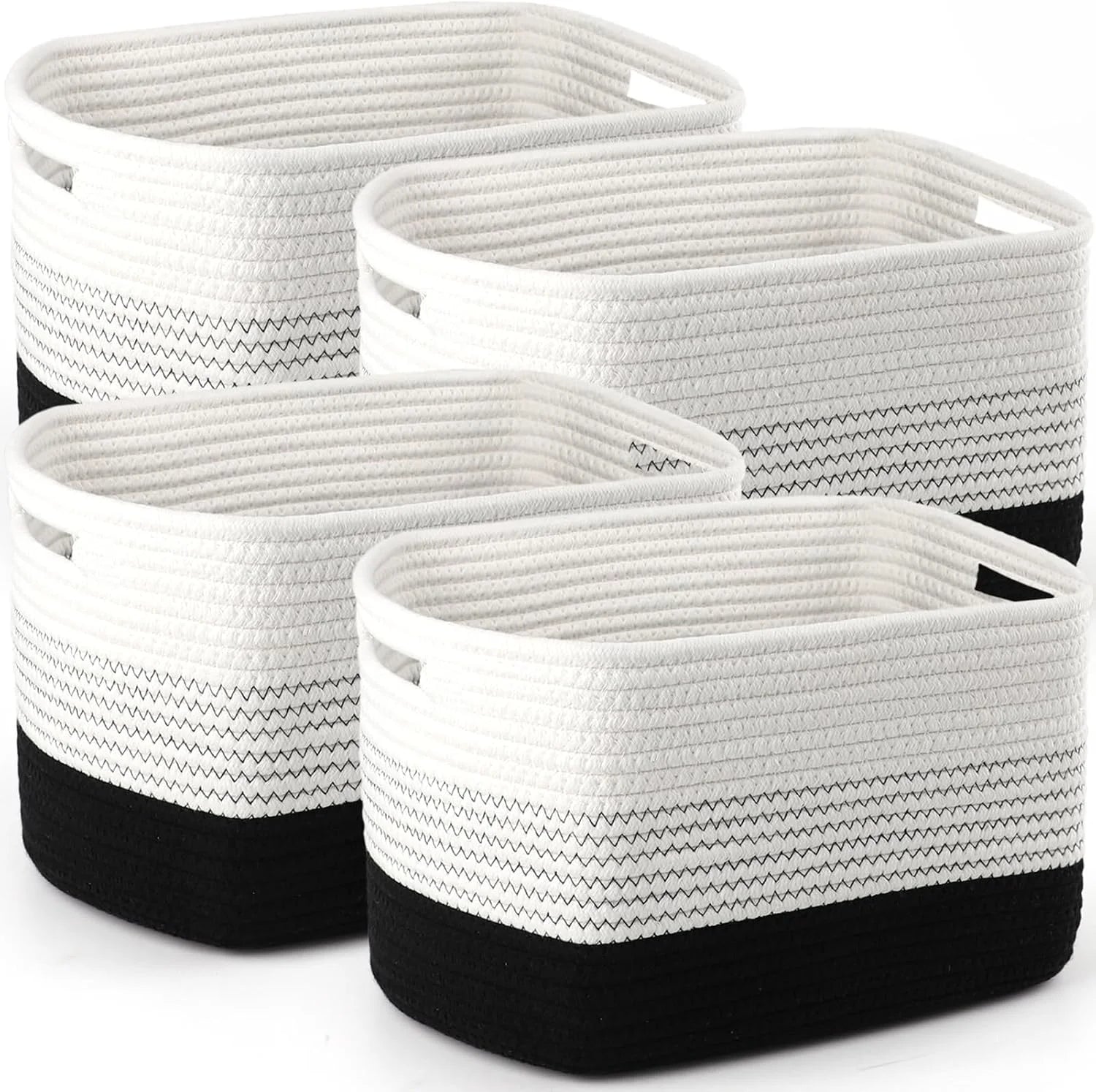 New Arrivals Storage Organizing Baskets, 11”Lx9”Wx8”H Woven Baskets for Storage Toys, Towels, Books