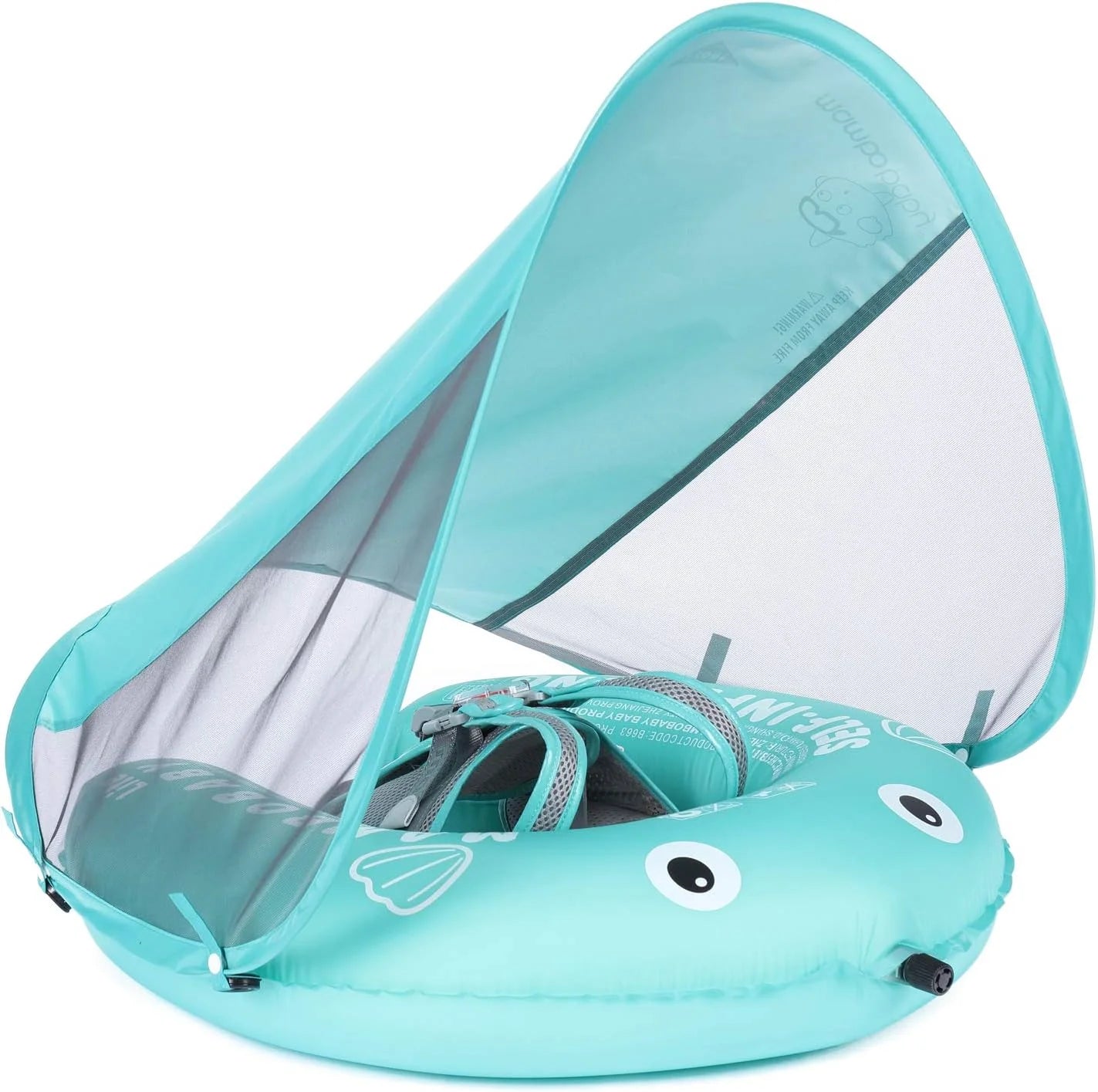 Mambobaby Float Self-Inflating Baby Pool Floats Hammock with Canopy, Compressible Folding Baby Floating Bed bifanuoyard - Image 8