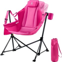 ADVANCED Padded Oversized Hammock Camping Chair, Compact Heavy Duty Swing Chair with Multi-Storage Pockets