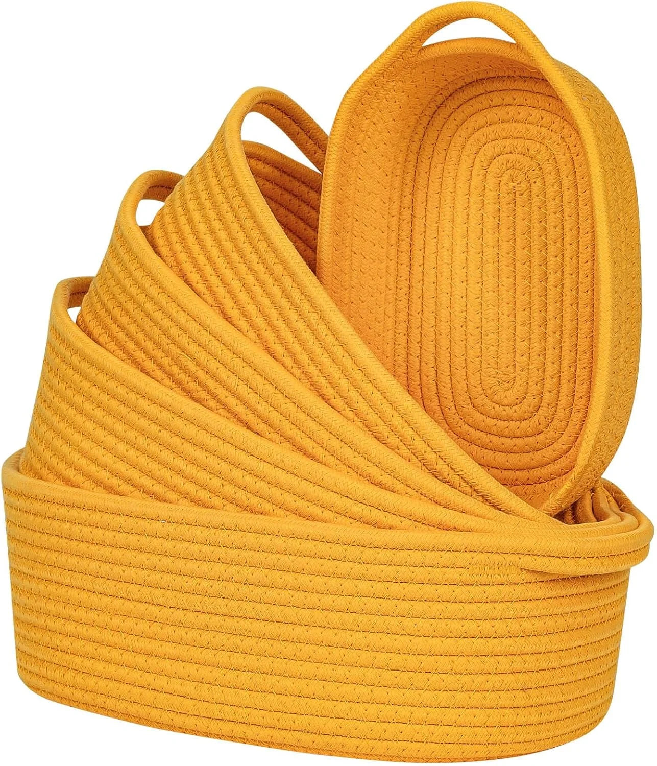 New Arrivals Storage Basket Cotton Rope Organizer Baskets for Shelves, Set of 5 Decorative Closet Storage Bins - Image 5