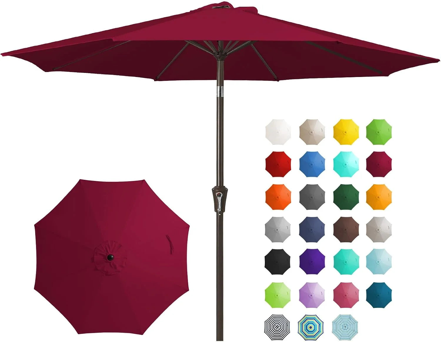 New Arrivals 9FT Outdoor Patio Umbrella, Market Umbrella, Beige - Image 14