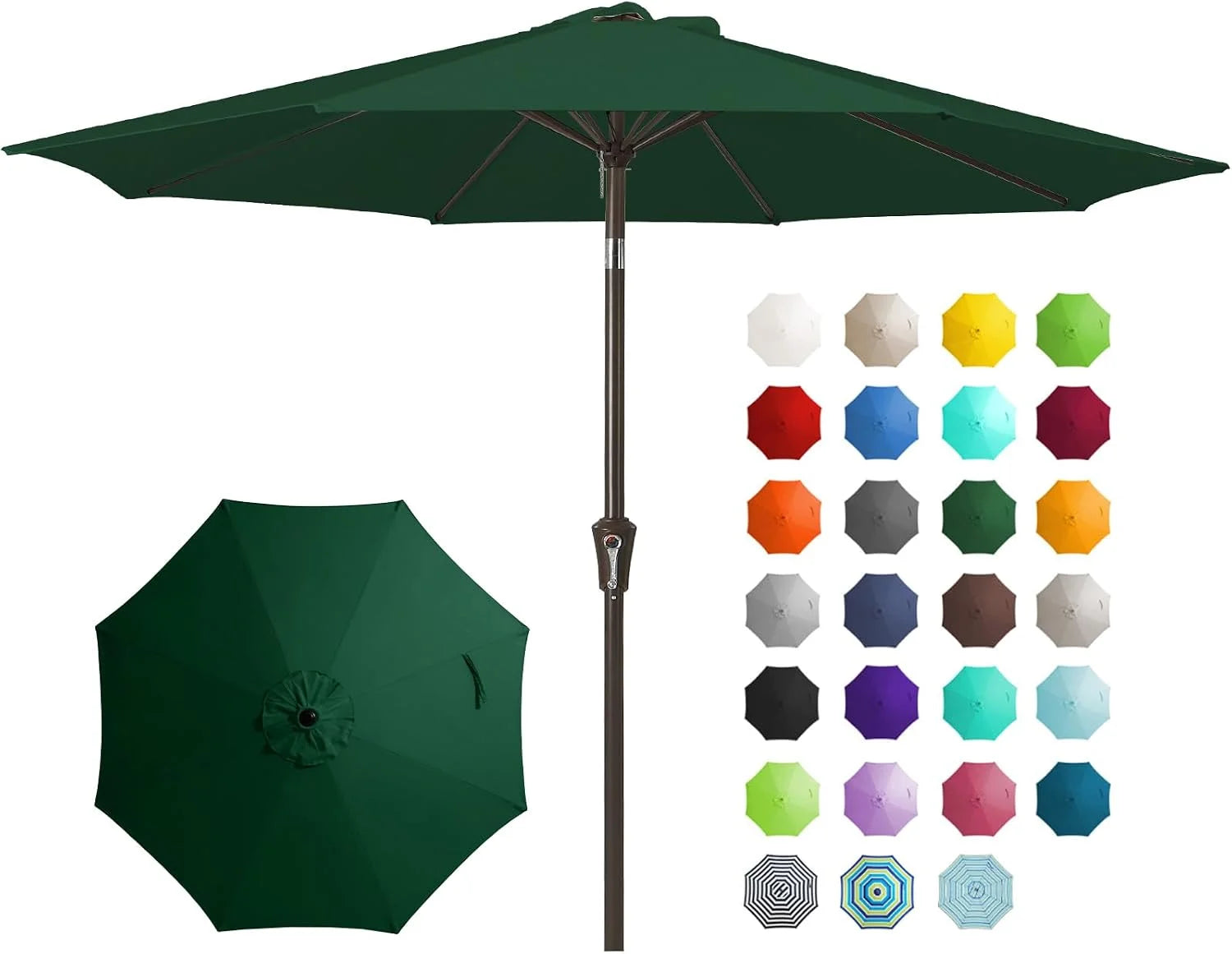 New Arrivals 9FT Outdoor Patio Umbrella, Market Umbrella, Beige - Image 17