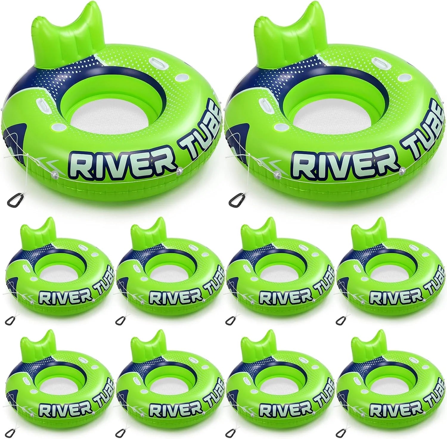 Glimin 2 Pcs Green Blue 53 Heavy Duty River Tube Float Inflatable Pool Floating Tube for Adult Large River Raft Water bifanuoyard - Image 10