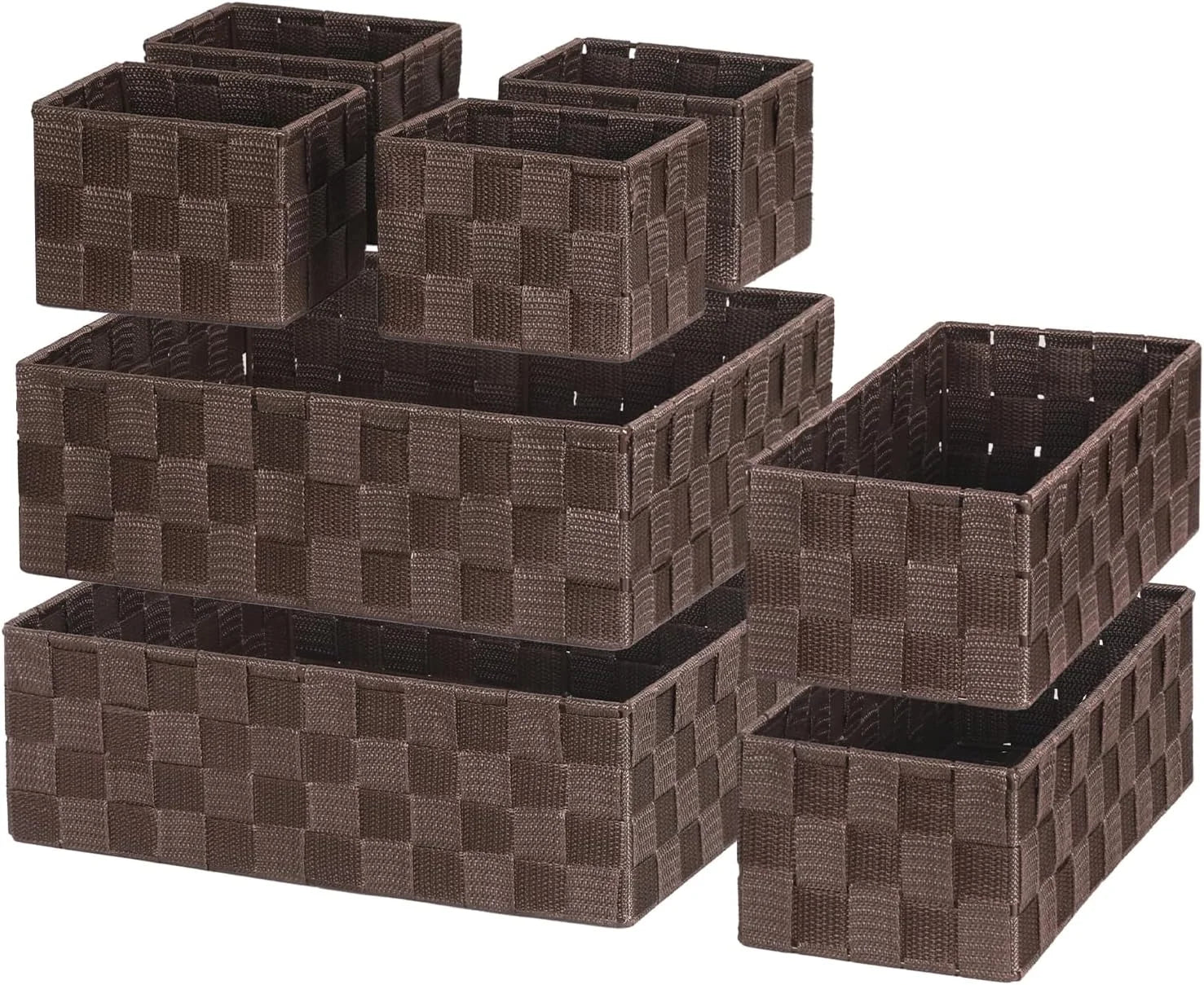 Woven Storage Baskets for Organizing 6 Pack, Large&Small Storage Cube Bins Set for Bathroom, Storage Boxes bifanuoyard - Image 9