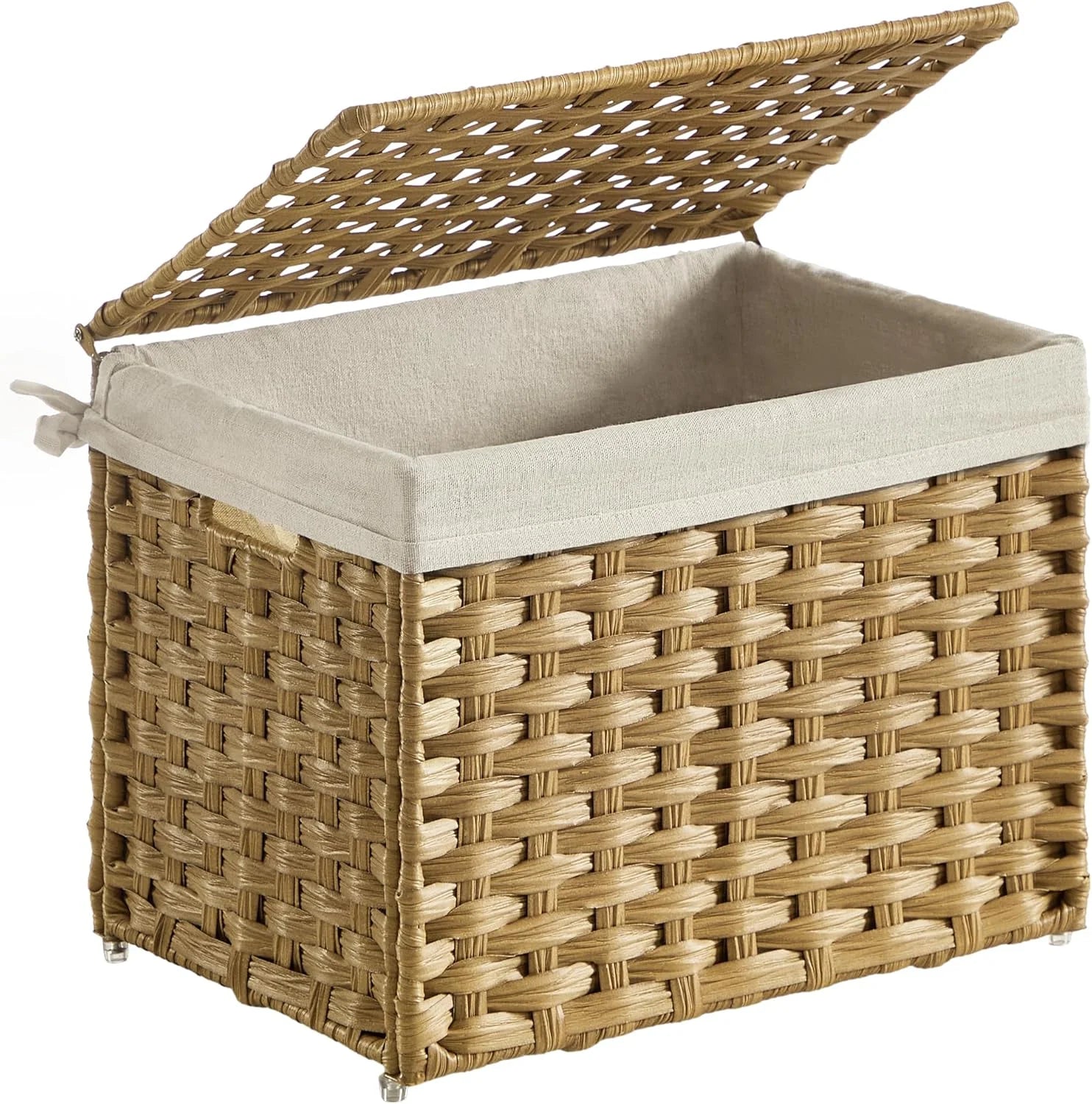 Storage Basket with Lid, 9.2 Gallon (35L), Foldable, Blanket Storage Bin with Handles - Image 3