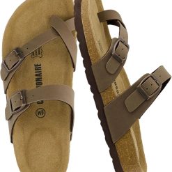 Luna Sandals for Women, Cork Footbed Womens Sandals for Summer Comfort with Adjustable Straps