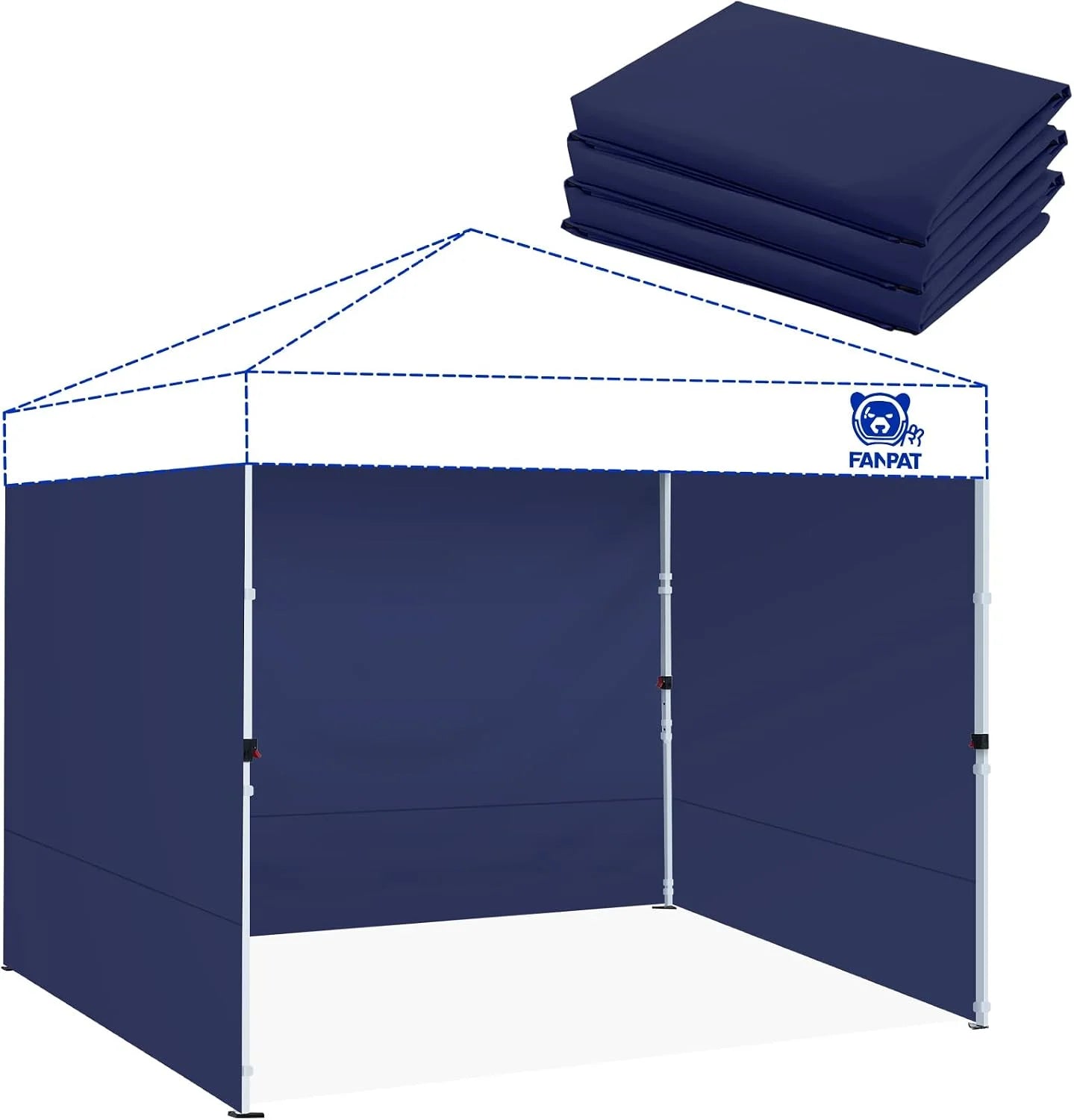 New Arrivals 10×10 Canopy Sidewalls for Canopy Frame, White (3Pcs Sidewalls Only) - Image 6