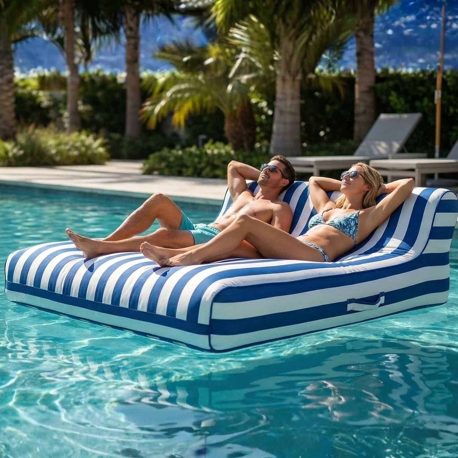 New Arrivals Stylish Pool Float Lounger Recliner, Large Floating Chair & Backrest, Heavy Duty Lake - Image 3