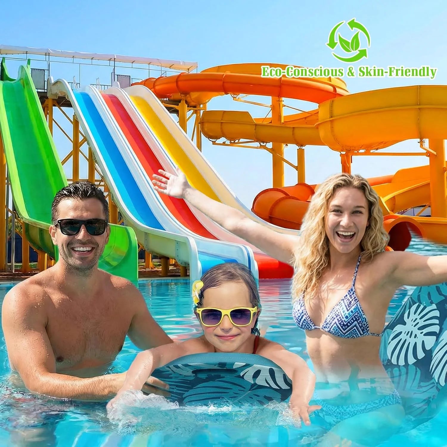 New Arrivals Pool Saddle Floats for Adults, Stable & Comfortable Non-Inflatable Foam Water Saddle with Tropical Leaf Pattern - Image 6