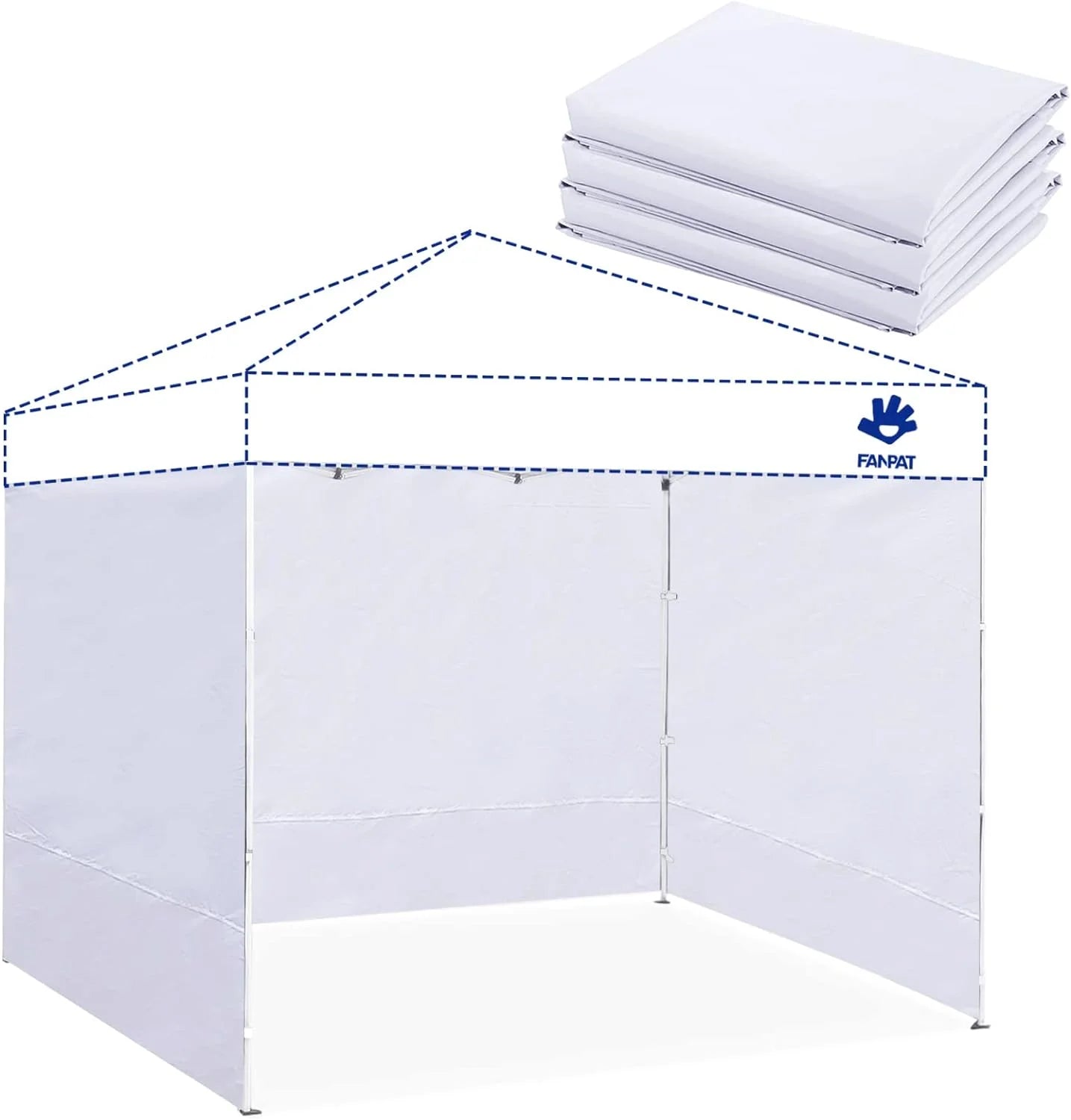 New Arrivals 10×10 Canopy Sidewalls for Canopy Frame, White (3Pcs Sidewalls Only) - Image 14