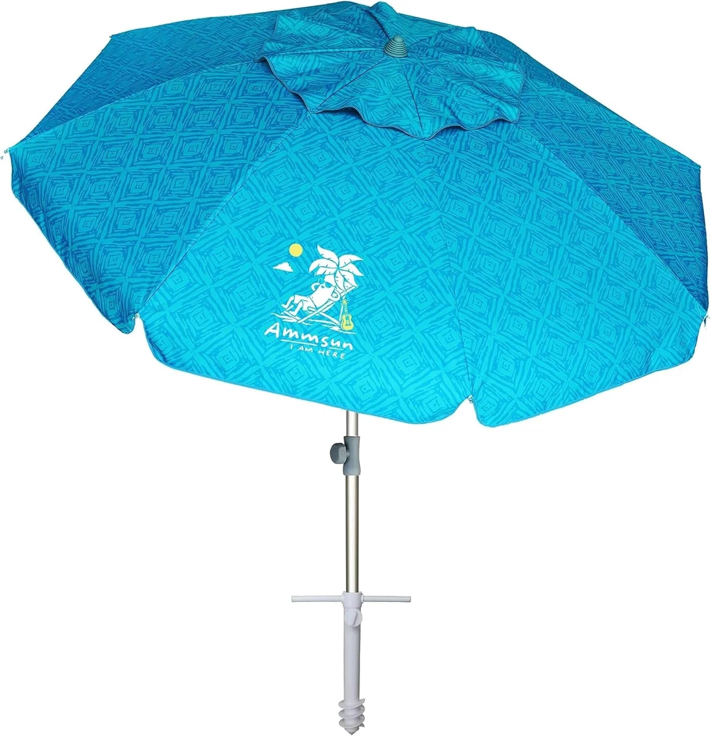 New Arrivals AMMSUN 7ft Heavy Duty High Wind Beach Umbrella with Sand Anchor Vent Tilt UPF 50+ Sun Protection - Image 12