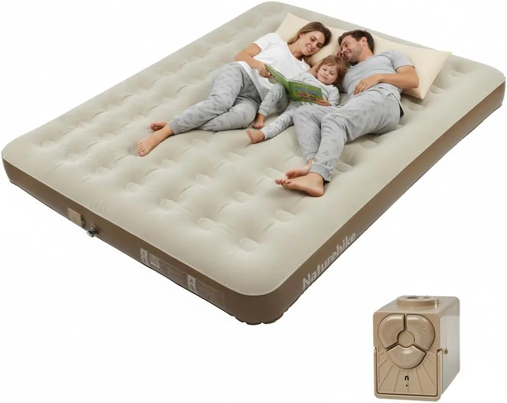 New Arrivals California King Size Air Mattress with Built-in USB Rechargeable Pump, 992 lbs Max Support Inflatable - Image 2