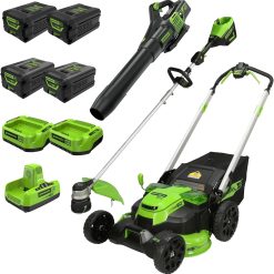 Alternative view of 60V 21in Brushless Self-Propelled Cordless Lawn Mower, 2 x 4.0Ah Batteries (3/4 Acre, Rapid Charger, 4-in-1 – For Lawn Care