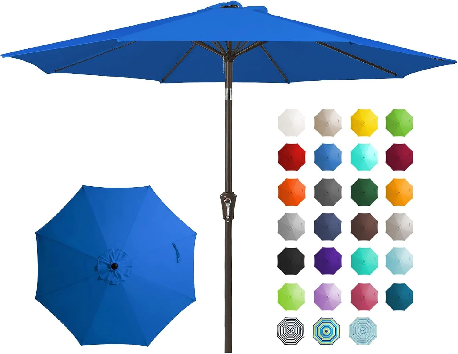 New Arrivals 9FT Outdoor Patio Umbrella, Market Umbrella, Beige - Image 19