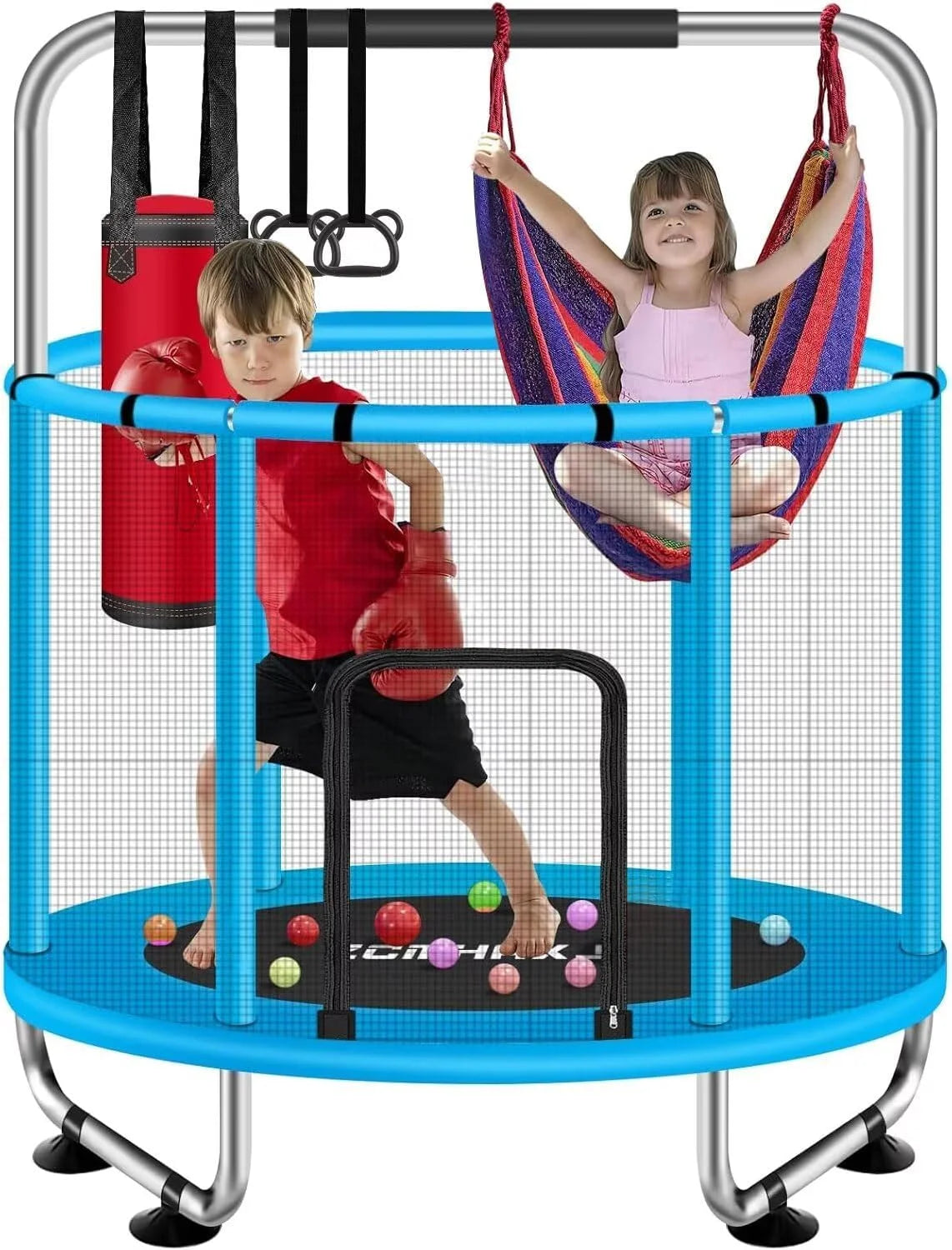 New Arrivals 55 Trampoline for Kids with Enclosure - Image 4