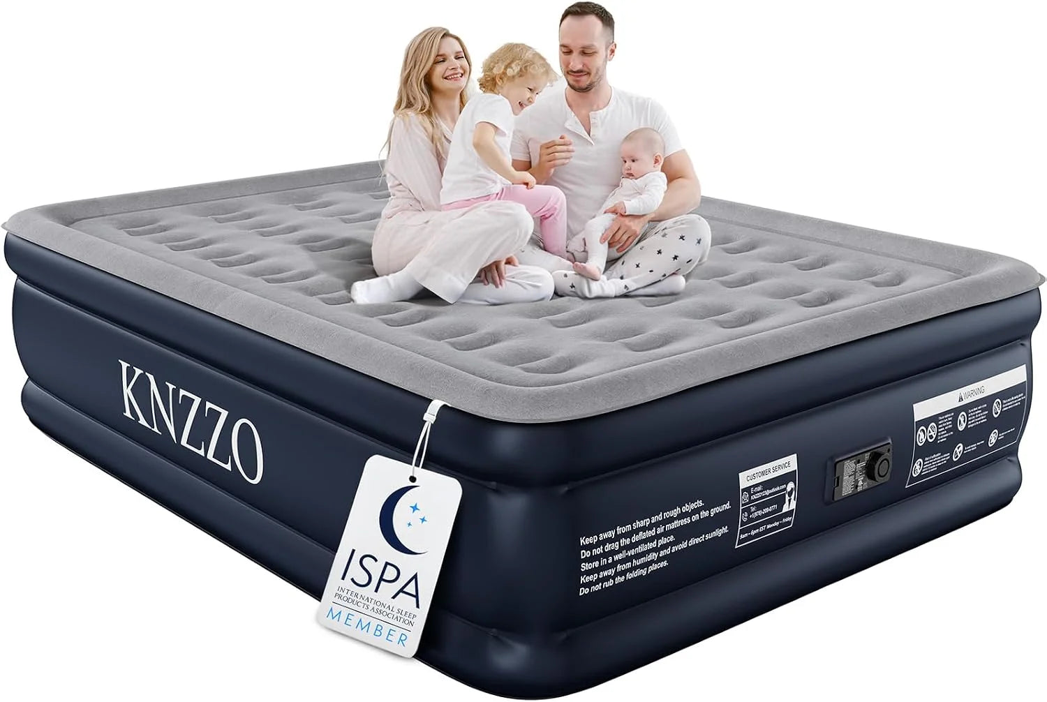 New Arrivals Twin Air Mattress with Built-in Pump, 18 Top Inflatable Mattress with Waterproof Flocking Fabric - Image 8