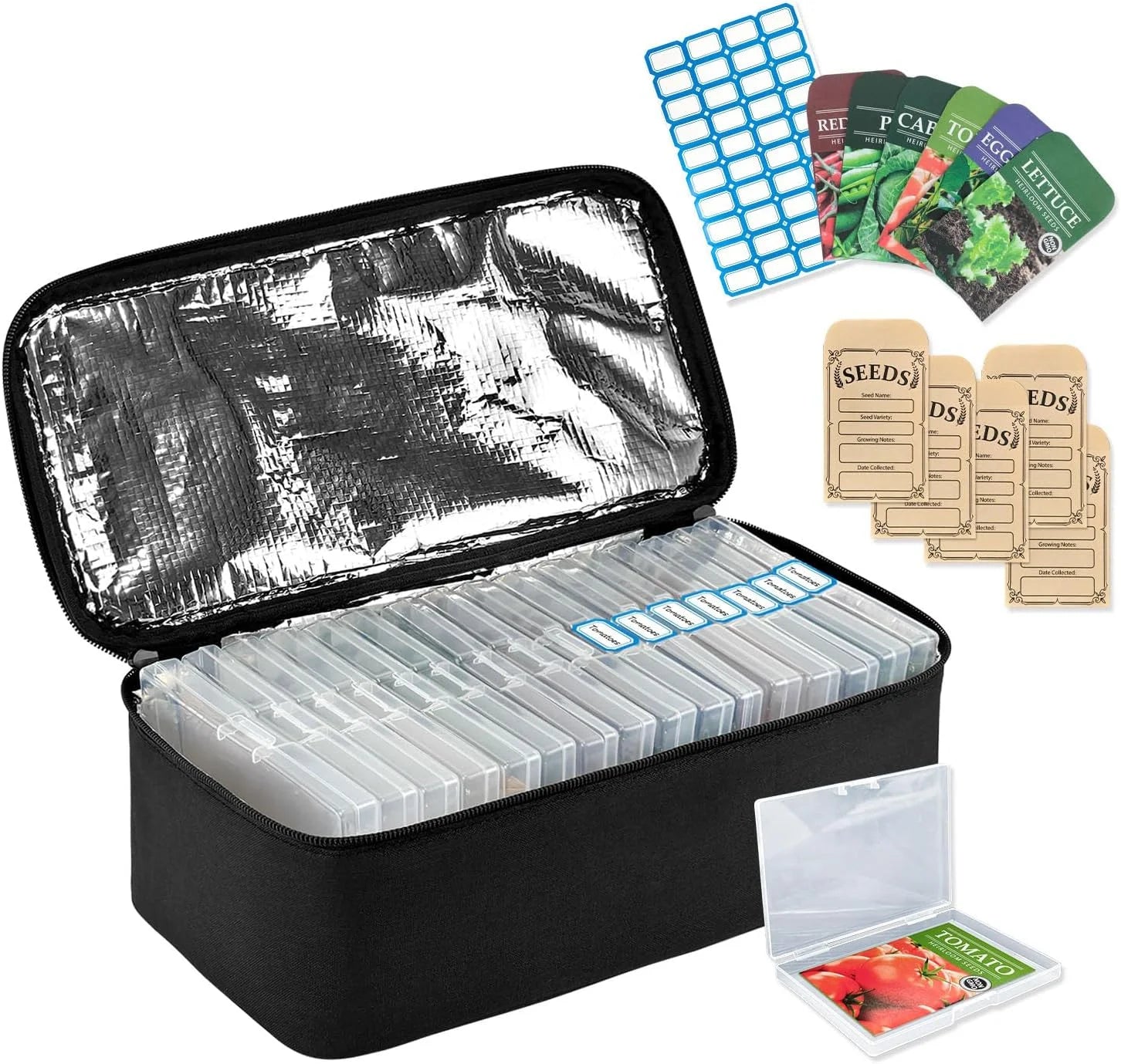 New Arrivals 26 Slot Seed storage Organizer Box Hold 80 to 100 seed packets - Image 2