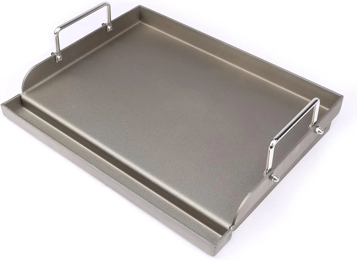 25 x 16 Pre-Seasoned Nonstick Cast Iron Griddle for Gas & Charcoal Grills, Universal Flat Top with Grease Groove - Image 12