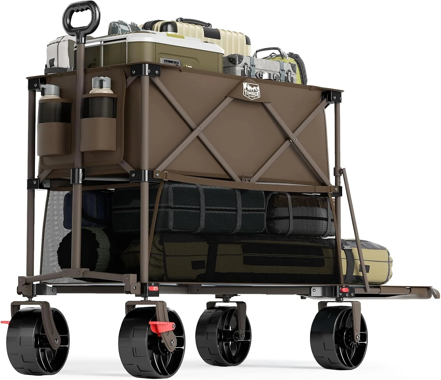 New Arrivals TIMBER RIDGE 400L Folding Double Decker Wagon with Brakes, 54 Extra Long - Image 9