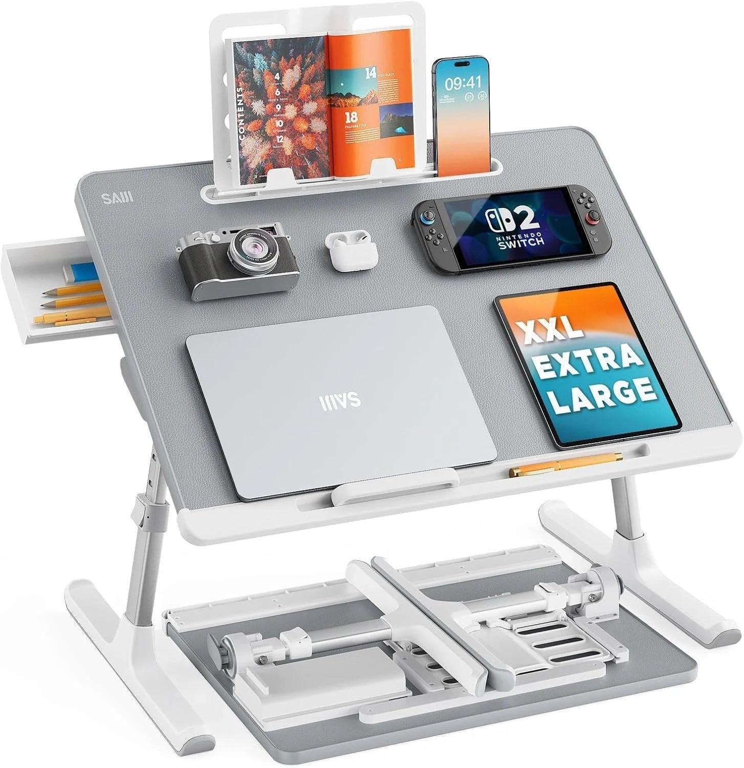 New Arrivals Bed Tray Desk, SAIJI X-Large Adjustable Laptop Table - Image 2