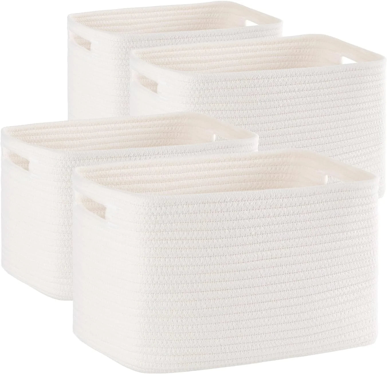 4 Pack Storage Baskets for Organizing, Woven Baskets for Shelves, Perfect for Toys, Books, Towels, and Clothes bifanuoyard - Image 4