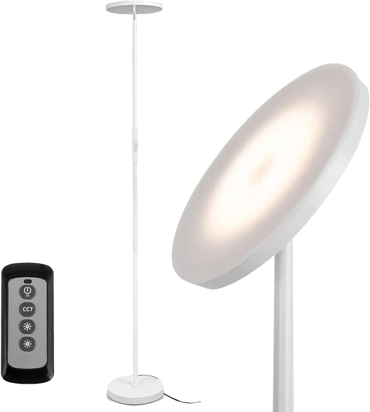 LED Torchiere Floor Lamp with Remote, Dimmable