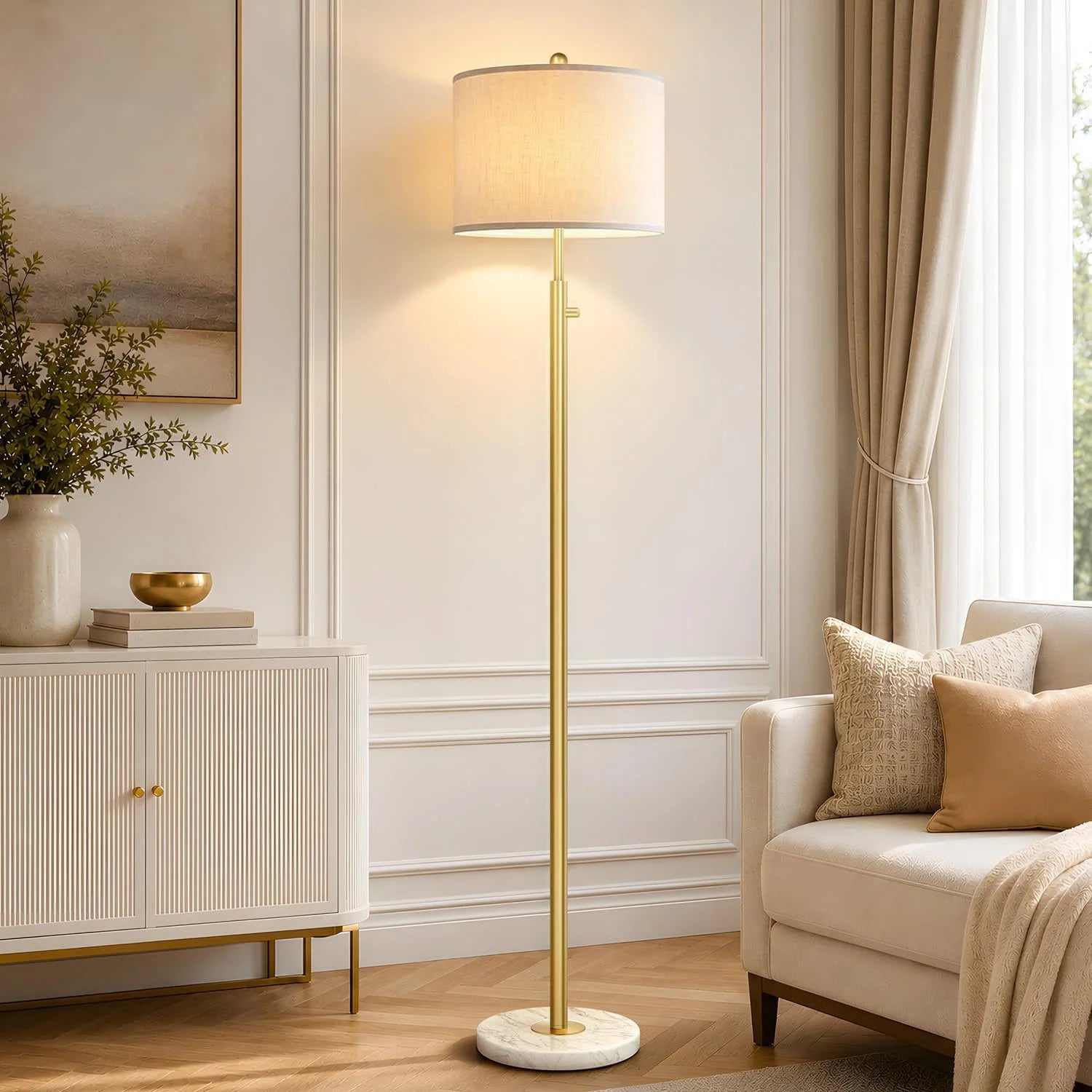 Nintiue Dimmable Gold Floor Lamp bifanuoyard - Image 2